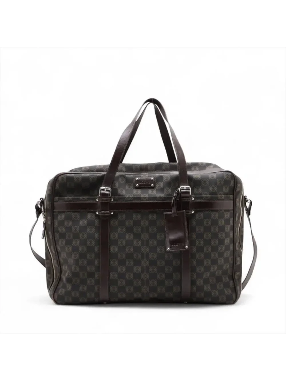 Loewe Repeat Anagram Leather 2-Way Boston Bag Crossbody